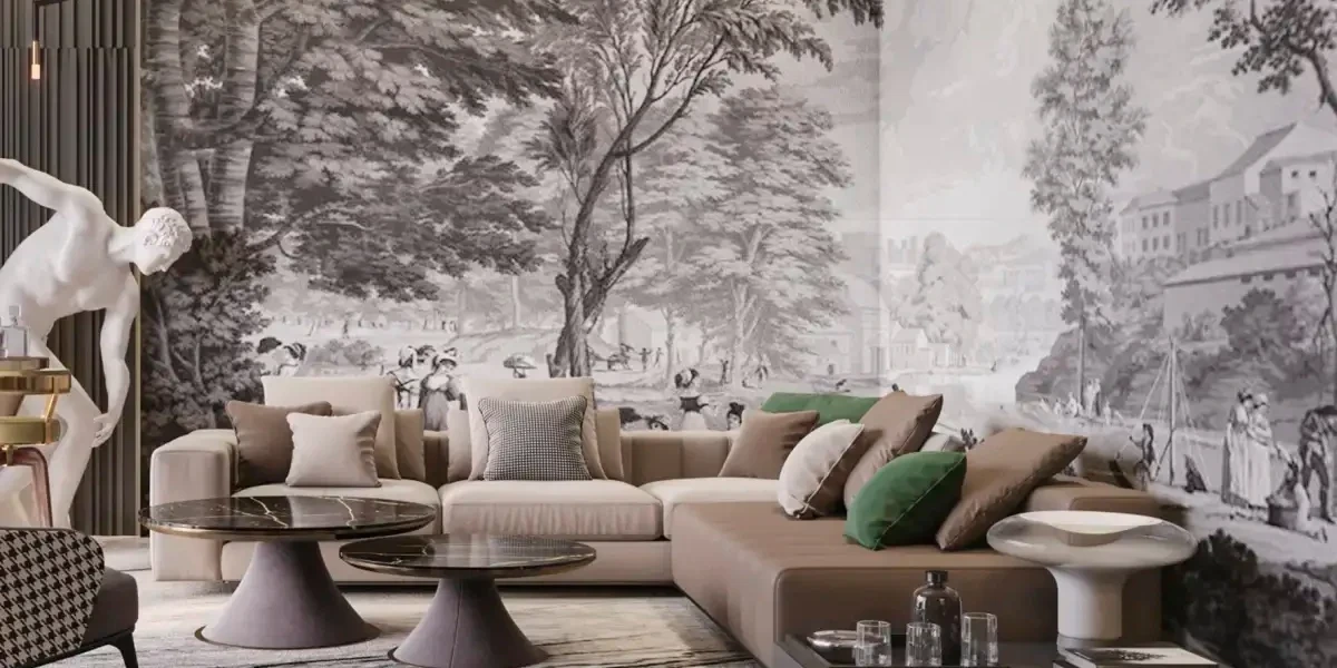 Historic home wallpaper restoration and careful installation in Miami