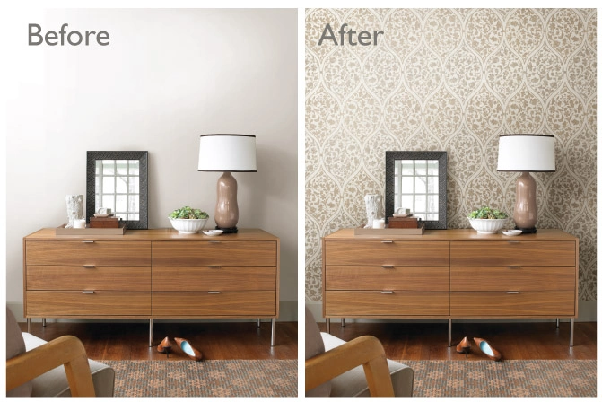 Historic home wallpaper restoration and installation in Fort Lauderdale